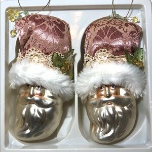 New Vintage style Santa Victorian ornaments